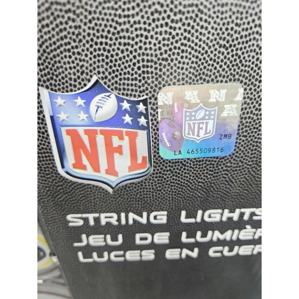 Washington Redskins New Old Stock String LED Lights Man Cave Party 9 Foot Long‎